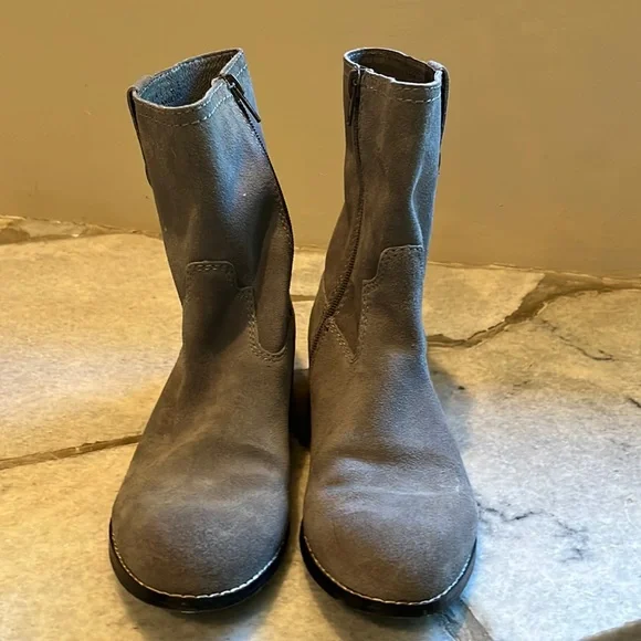 Very Volatile grey leather ankle boots. Size 7 - Picture 2 of 10